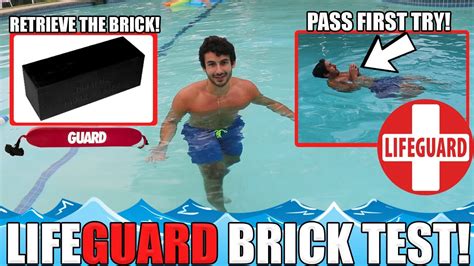 is lifeguard skill test hard|lifeguard brick diving test.